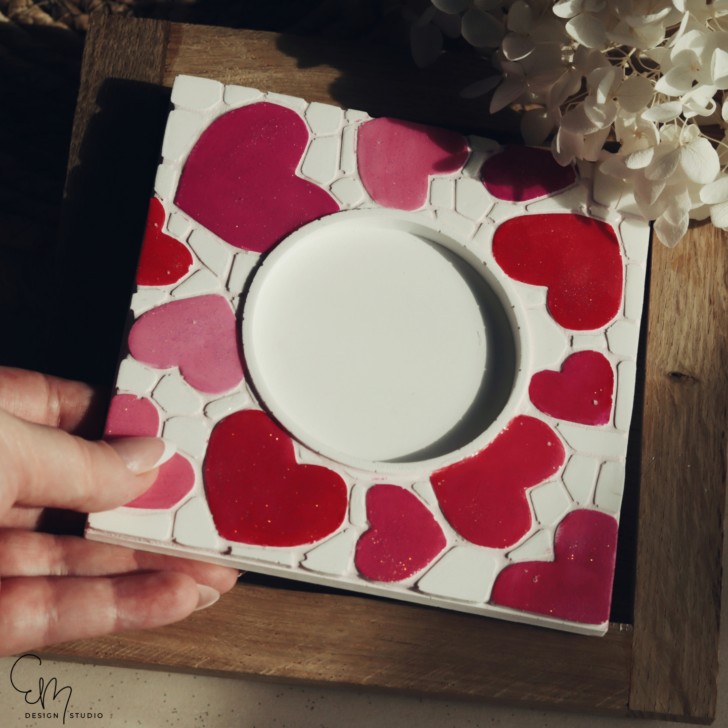 Silikonform - Herz Sweetheart Lichtfliese