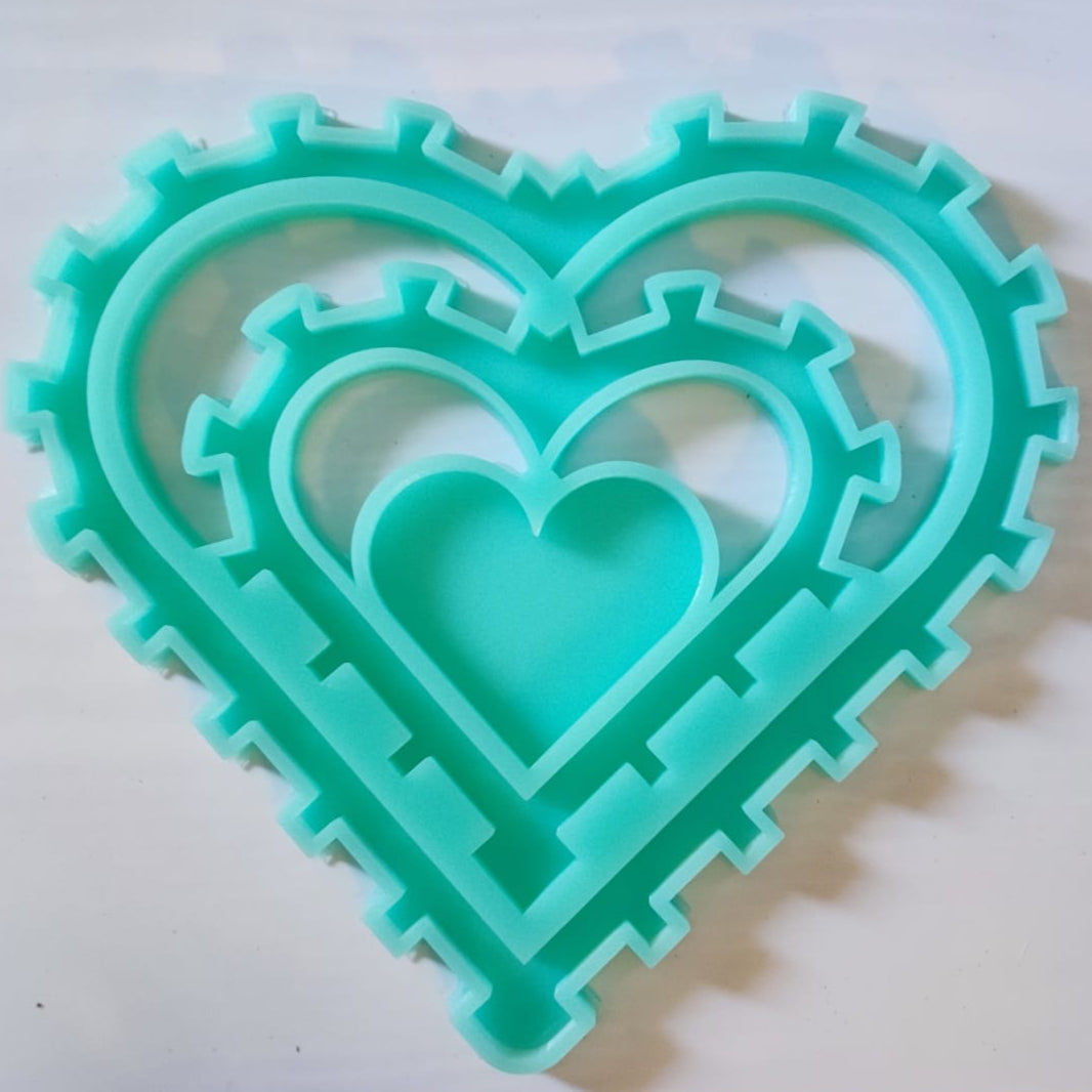 Herz Silikonform für Klötzchen, Herz DIY