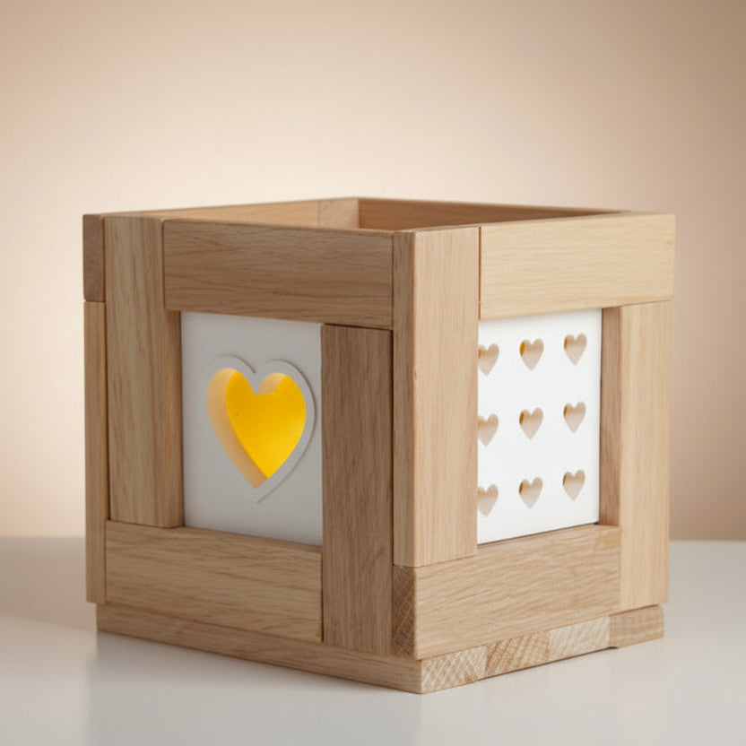 Silikonform - 2 Herzchen Laternen Seiten Mini