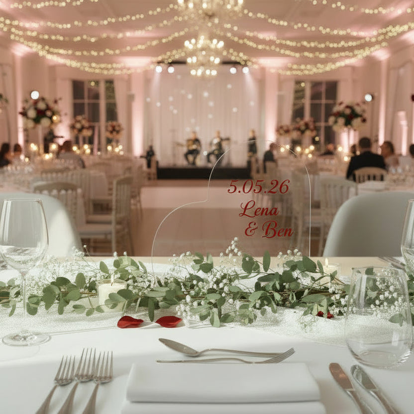 Easy-Sticks Acryl Herz - Klar