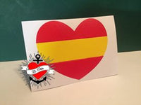 Herz in rot gelb rot