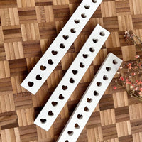 Silikon Gießform Klötzchen Herzen - Hochwertiges Deutsches Silikon, Flexibel Und Langlebig, 16x2,2x0,8 cm