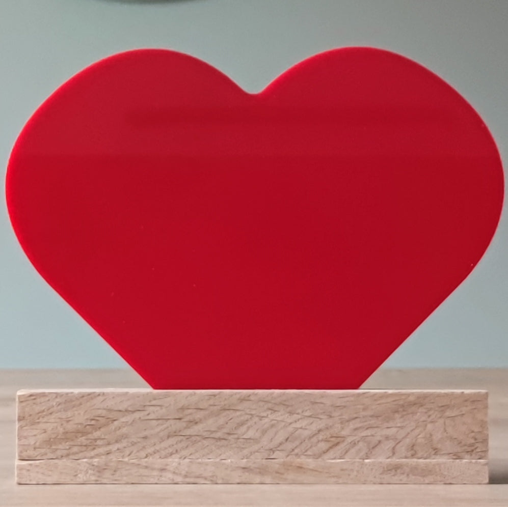 Rotes Großes Herz, 15cm x 15cm x 3mm – Dekoratives Bastelzubehör Für Kreative Projekte