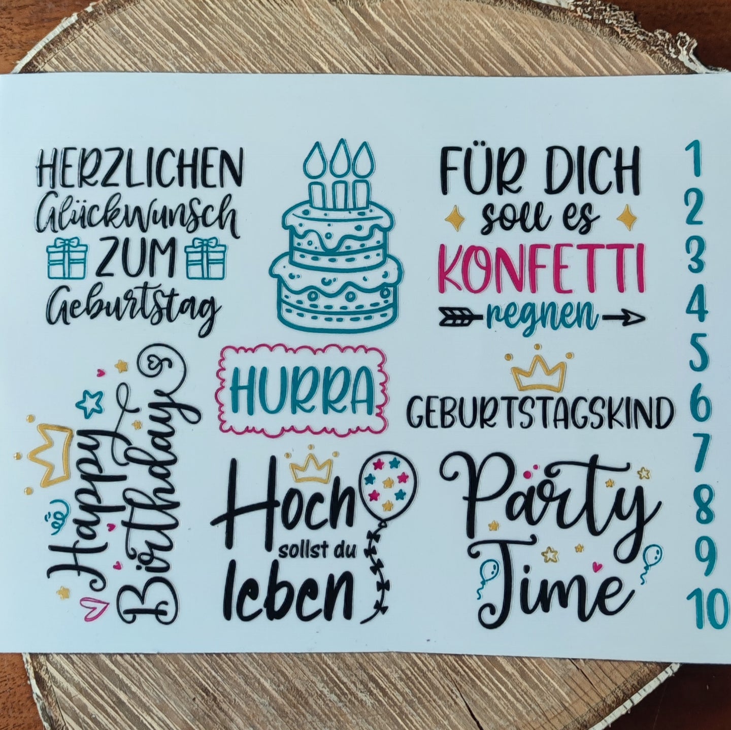 HerzlichenGlückwunschSticker,RubOns