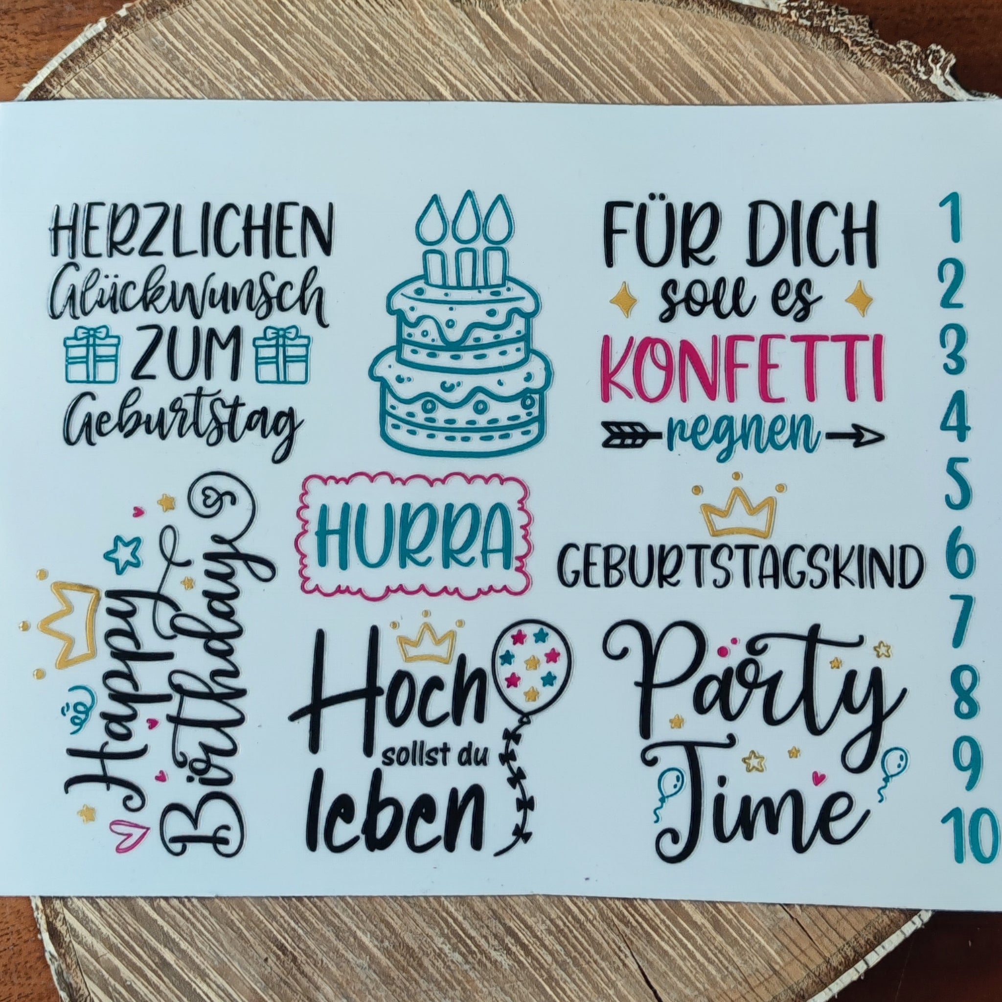 HerzlichenGlückwunschSticker,RubOns