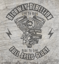Highway Rebellion Live to Ride Full speed glory Plottedatei Motor