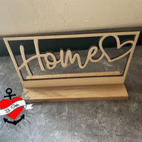 3D/ Plotter- / Laserdatei - Home im Rahmen  gelasert