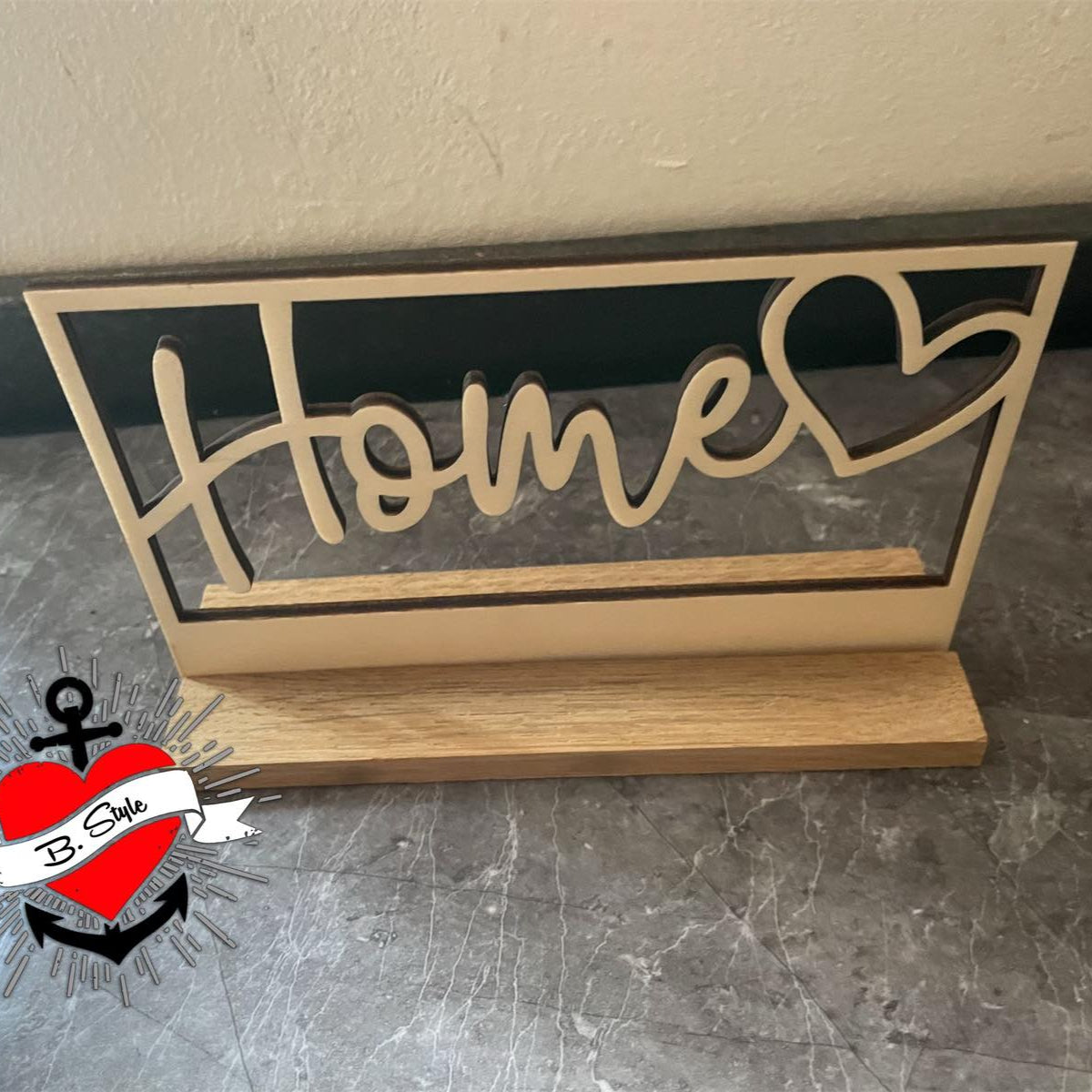 3D/ Plotter- / Laserdatei - Home im Rahmen  gelasert