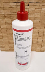 Easy-Sticks Jowacoll Holzleim 500 g, abgebildet auf einem strukturierten Holzuntergrund. Perfekt für wasserfeste Anwendungen in Innen- und Außenbereichen.