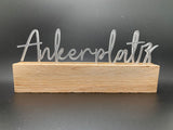 Deko Schriftzug Ankerplatz Aus Ayryl Für Easy-Sticks Kartenhalter – Stilvolles Design, 16 x 2,2 x 0,8 cm
