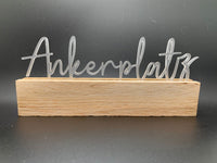 Deko Schriftzug Ankerplatz Aus Ayryl Für Easy-Sticks Kartenhalter – Stilvolles Design, 16 x 2,2 x 0,8 cm