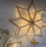 Kreative Weihnachtsdekoration aus Easy-Sticks Ice mit LED-Lichtern, ideal für Bastelprojekte von Easy-Sticks, 20 cm Länge.