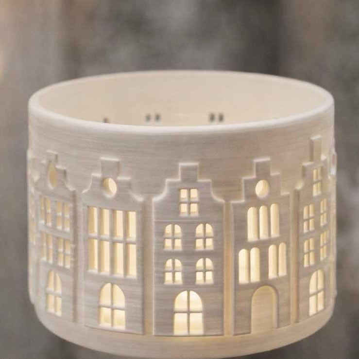 3D-Druckdatei – 2 in 1 Grachten Teelicht Laterne & Gartenlicht  (STL + 3MF)