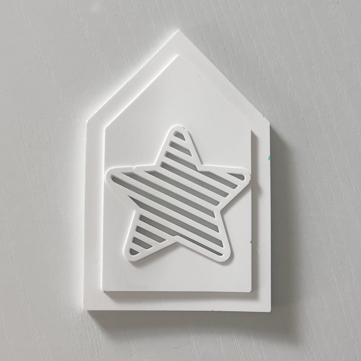 Silikonform – Haus Seite Einleger Stern, Vorne