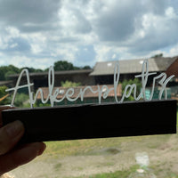 Deko Schriftzug Ankerplatz Aus Ayryl Für Easy-Sticks Kartenhalter – Stilvolles Design, 16 x 2,2 x 0,8 cm