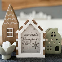 In einer Welt voller Schneeflocken bist du die Eine, die bleibt. PDF zum Ausdrucken in das Dekohaus gebaut