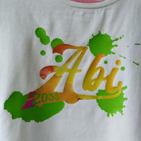 Meilensteine Jahreszahlen Abi geplottet auf T.Shirt Plotterdatei