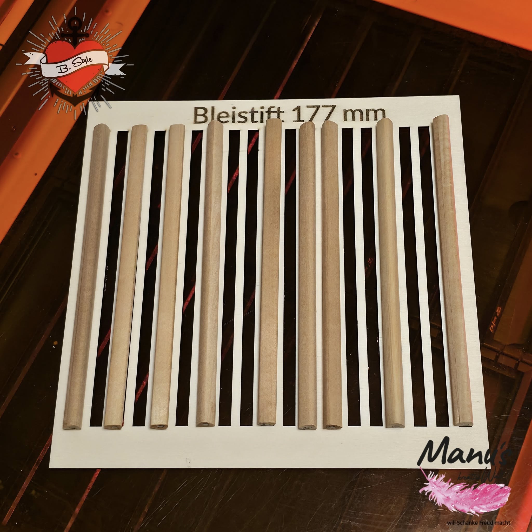 220x220 mm Jigs für Laser Bleistift Vorlage Laser xtool Lasergravur download datei