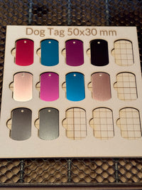 220x220 mm Jigs für Laser dog tag Vorlage Laser xtool Lasergravur download datei