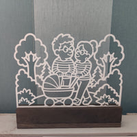 Karla und Karl mit Kinderwagen – 3D Druckdatei (STL u. 3MF)
