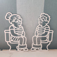 Karla und Karl Toilettenschilder – 3D Druckdatei (STL u. 3MF)