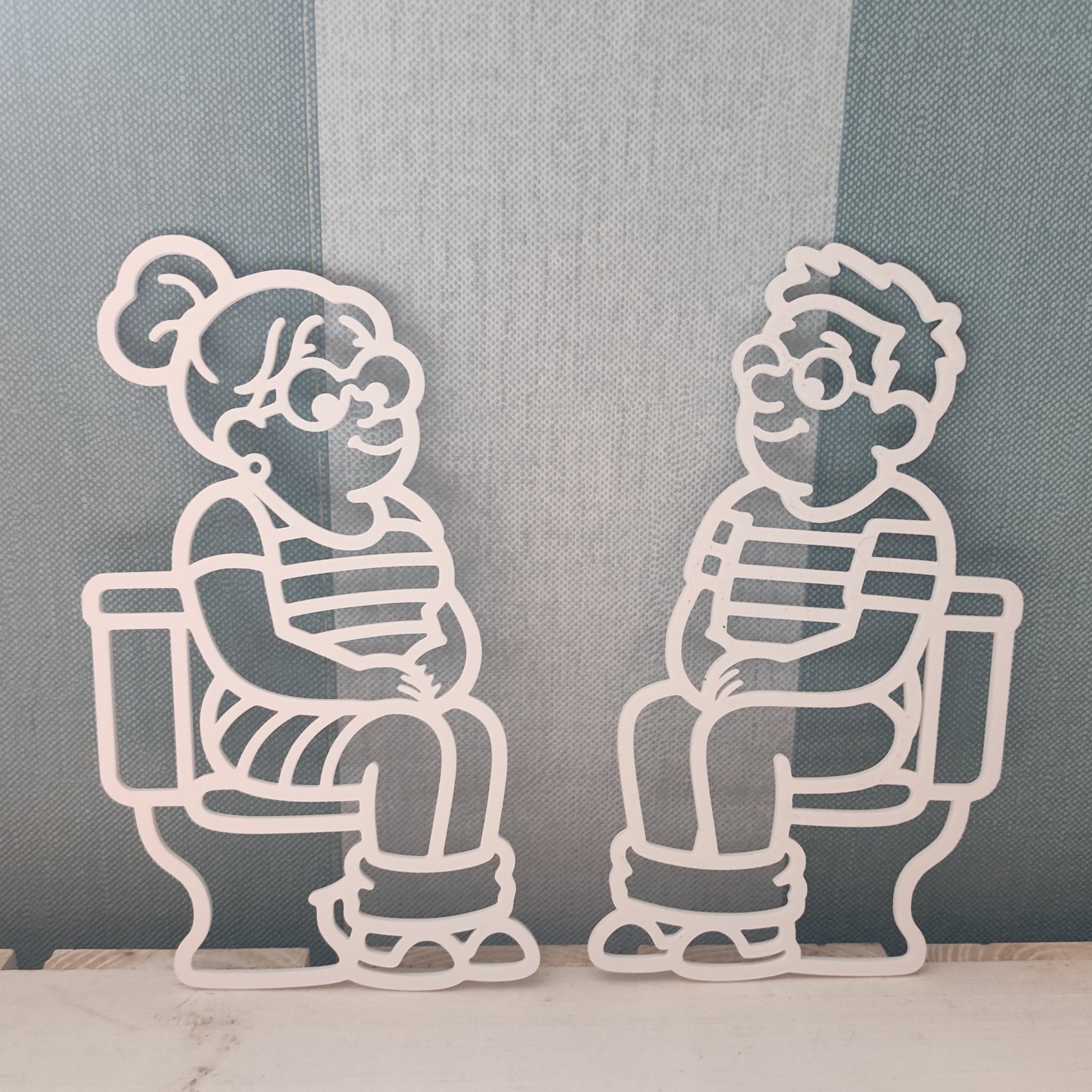 Karla und Karl Toilettenschilder – 3D Druckdatei (STL u. 3MF)