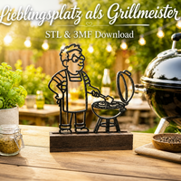 Karl grillt – 3D Druck- u. Laserdatei (STL u. 3MF)