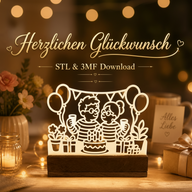 Karla und Karl feiern – 3D Druckdatei (STL u. 3MF)