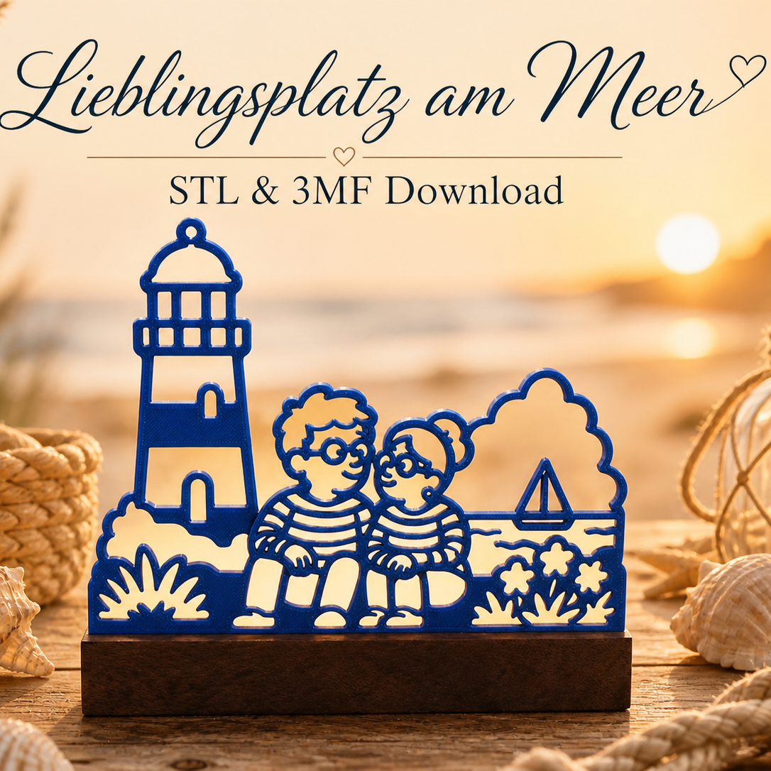 Karla und Karl im Urlaub - 3D Druckdatei (STL u. 3MF)