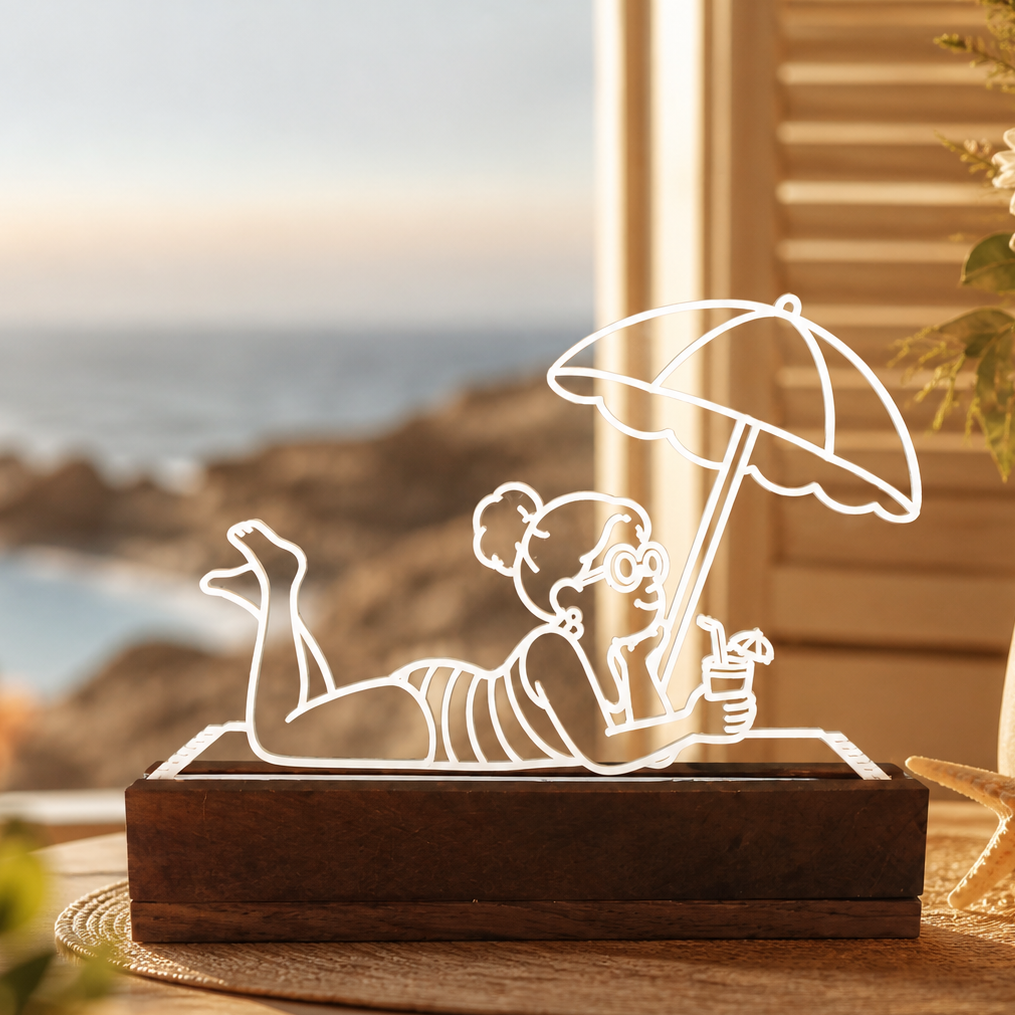 Karla am Strand – 3D Druckdatei (STL u. 3MF)
