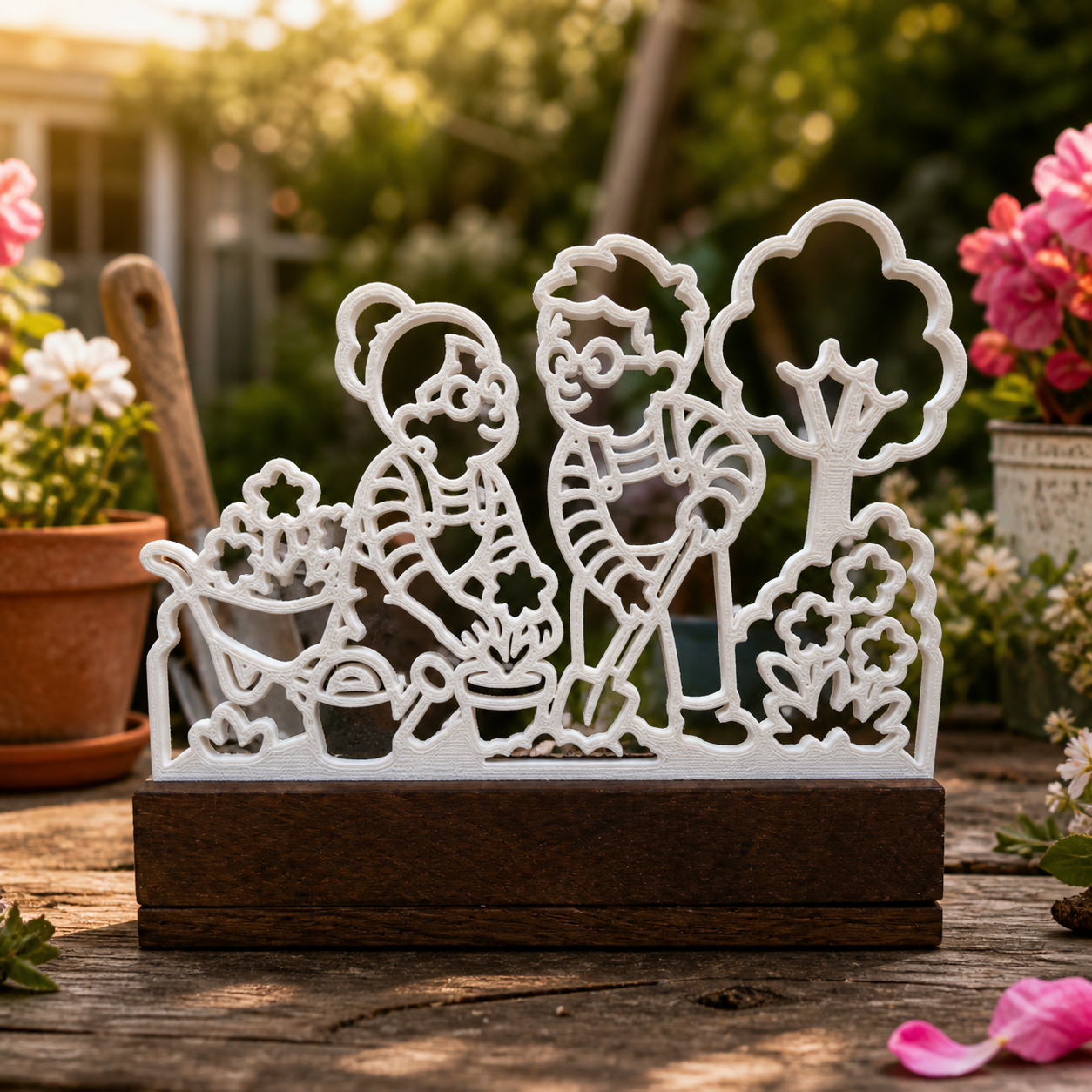 Karla und Karl im Garten – 3D Druckdatei (STL u. 3MF)