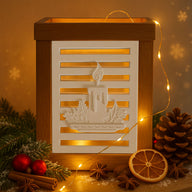 Silikonform Kerze Laterne Seitenteil, gegossen und in Easy-Sticks Rahmen geklebt