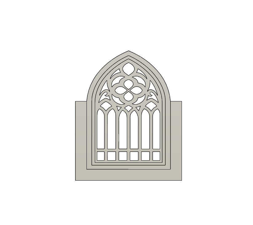 Kirchenfenster 3 D Druckdatei