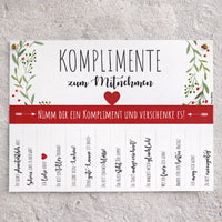 Komplimente zum Abreißen zum Aufhängen - 14 Abreißzettel in 3 Designs