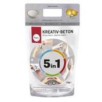Kreativ-Beton 5 in 1 Beutel 3kg, steingrau