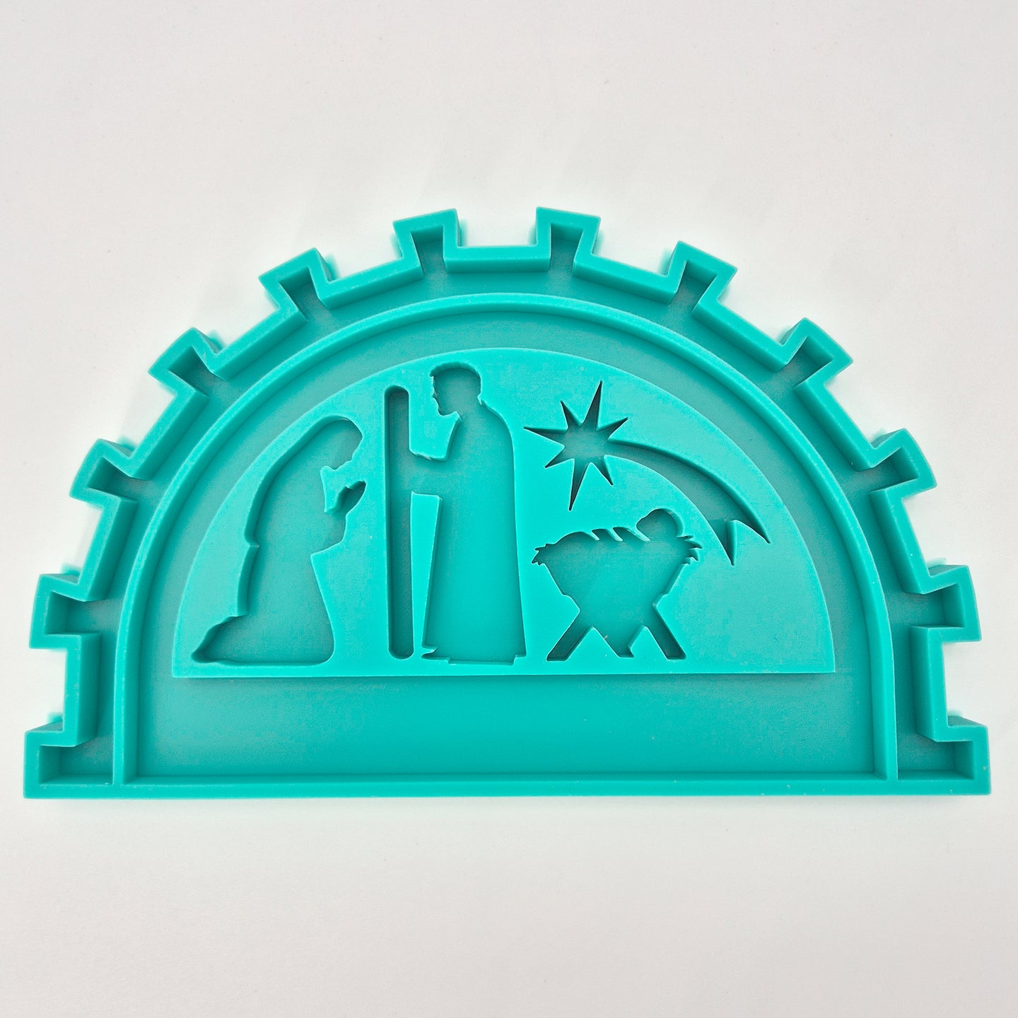 Krippe plus Bogen Silikonform für Easy-Sticks Klötzchen