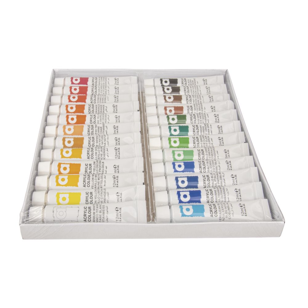 Künstler-Set Acrylfarben 24 Farben x 12ml, Set 288ml