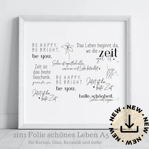 folie für glas und keramik Kerzen Sticker Rub Ons randlos