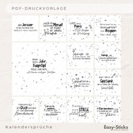 Laterne/ Lichtbox PDF - 12 Jahreszeiten Kalendersprüche&nbsp;