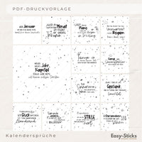 Laterne/ Lichtbox PDF - 12 Jahreszeiten Kalendersprüche&nbsp;