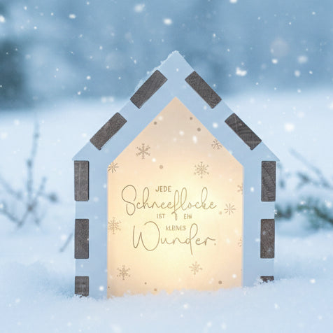 Laternen Haus - PDF - Jede Schneeflocke ist ein kleines Wunder