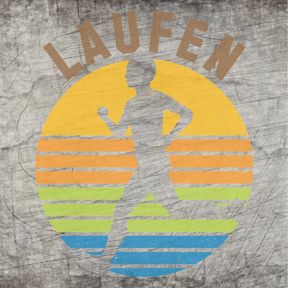 Laufen Abzeichen Schild Plotter 