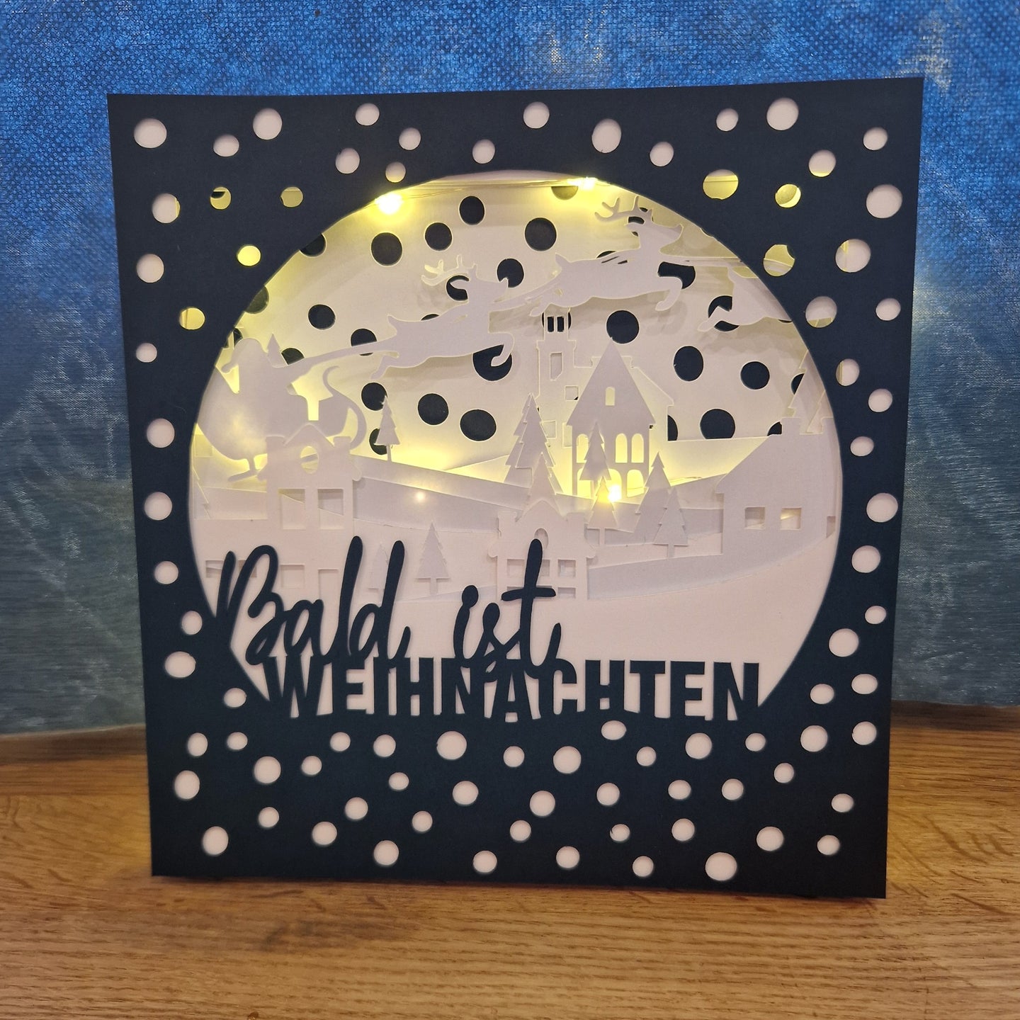 Plotter- / Laserdatei - Weihnachts-Lichtbox Bald ist Weihnachten