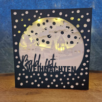 Plotter- / Laserdatei - Weihnachts-Lichtbox Bald ist Weihnachten