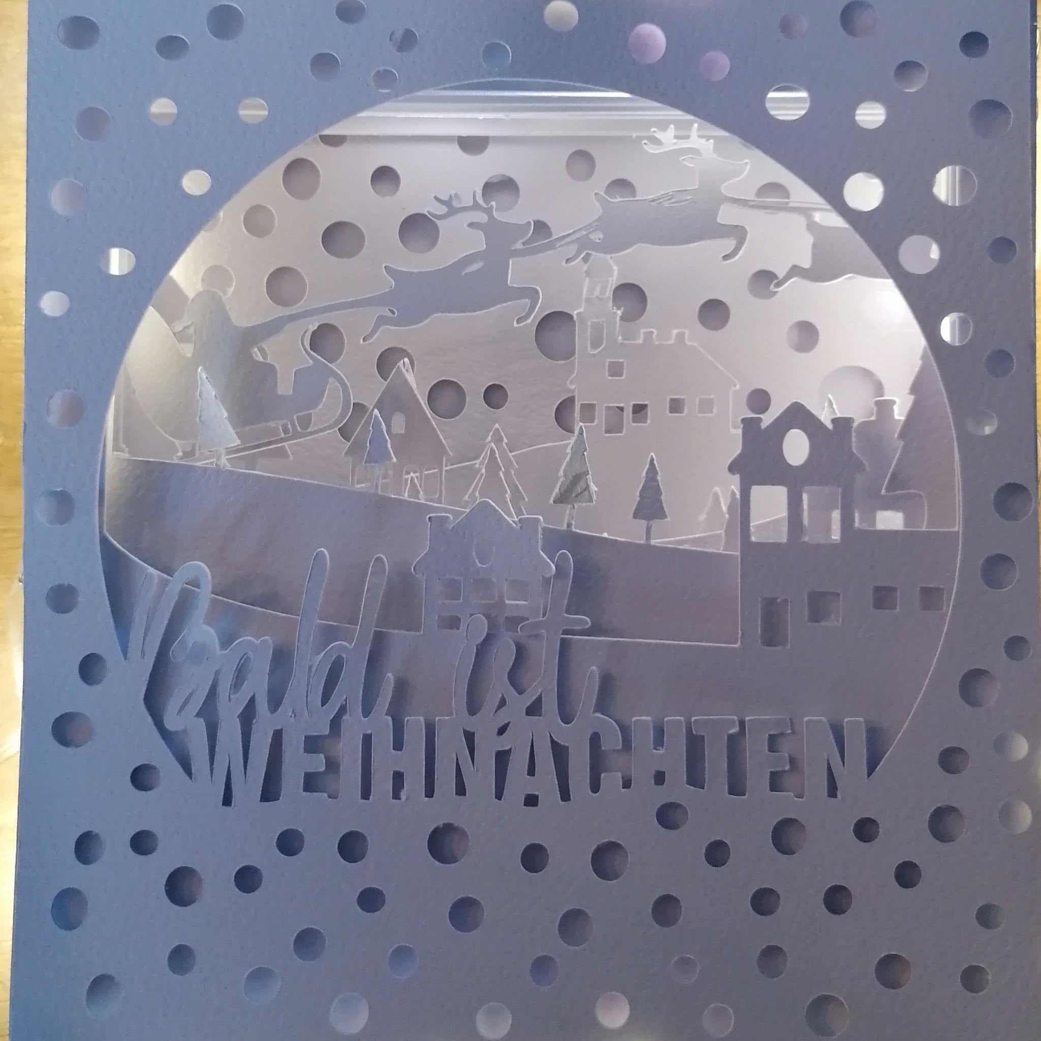 Plotter- / Laserdatei - Weihnachts-Lichtbox Bald ist Weihnachten