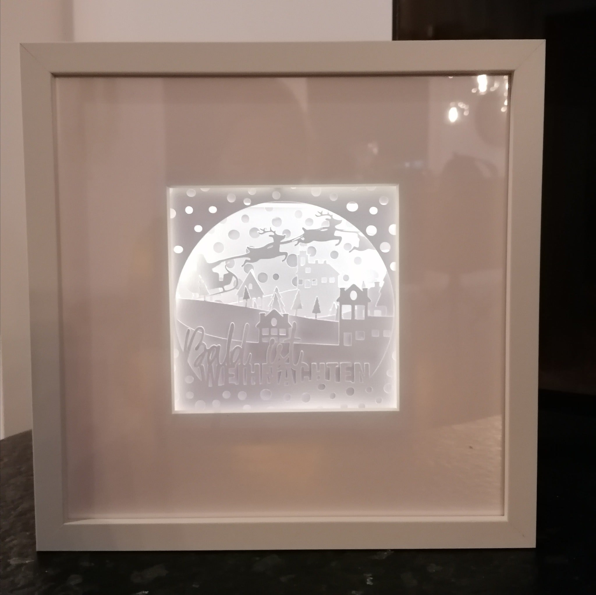 Plotter- / Laserdatei - Weihnachts-Lichtbox Bald ist Weihnachten