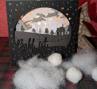 Plotter- / Laserdatei - Weihnachts-Lichtbox Karte