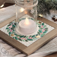 Lichtfliese Mosaik mit Easy-Sticks Holz Rahmen Silikonform DIY zum Ausmalen und Gestalten