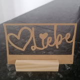3D/ Plotter- / Laserdatei - Liebe im Rahmen Liebe 3d Drucker gedruckt