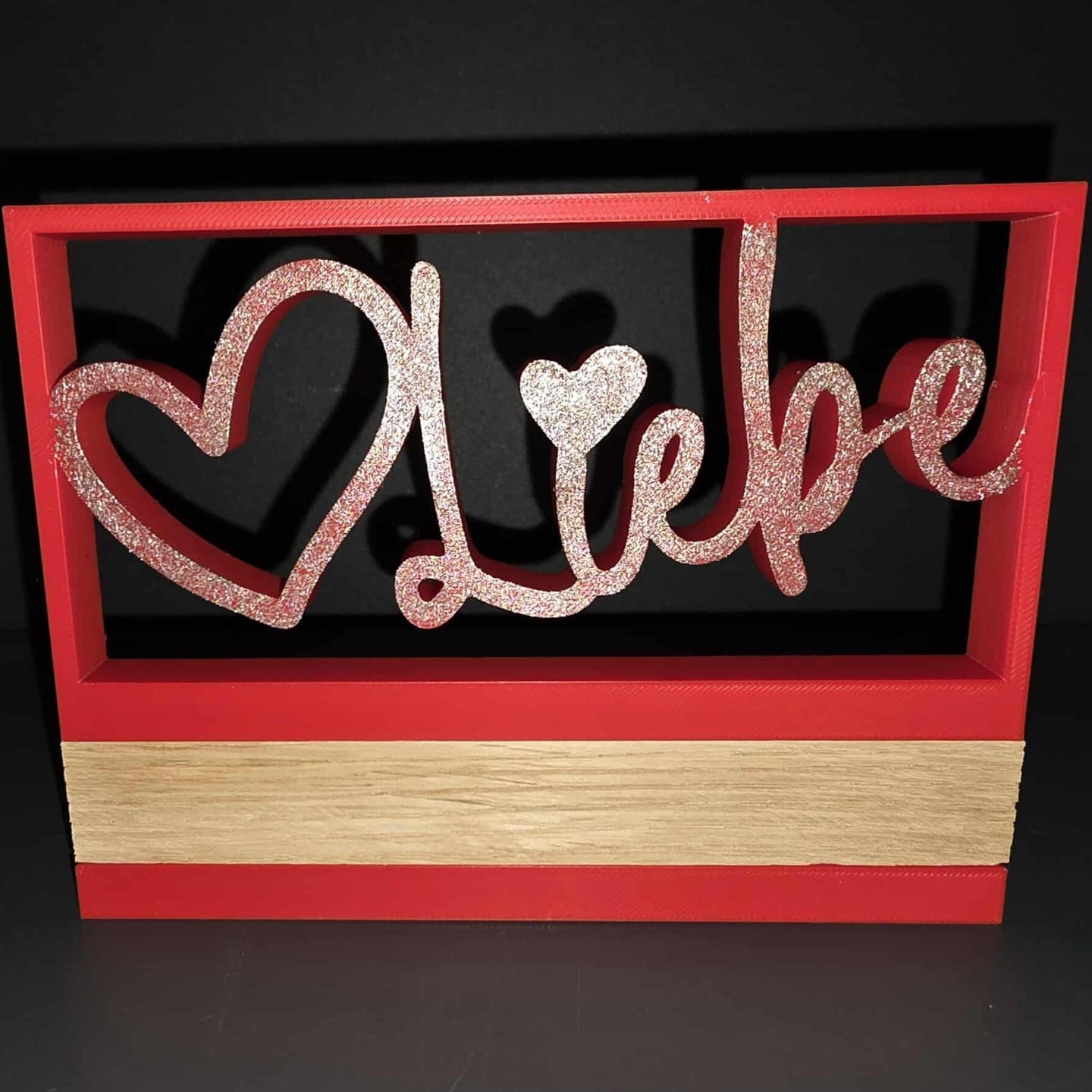 3D/ Plotter- / Laserdatei - Liebe im Rahmen Liebe 3d Drucker gedruckt